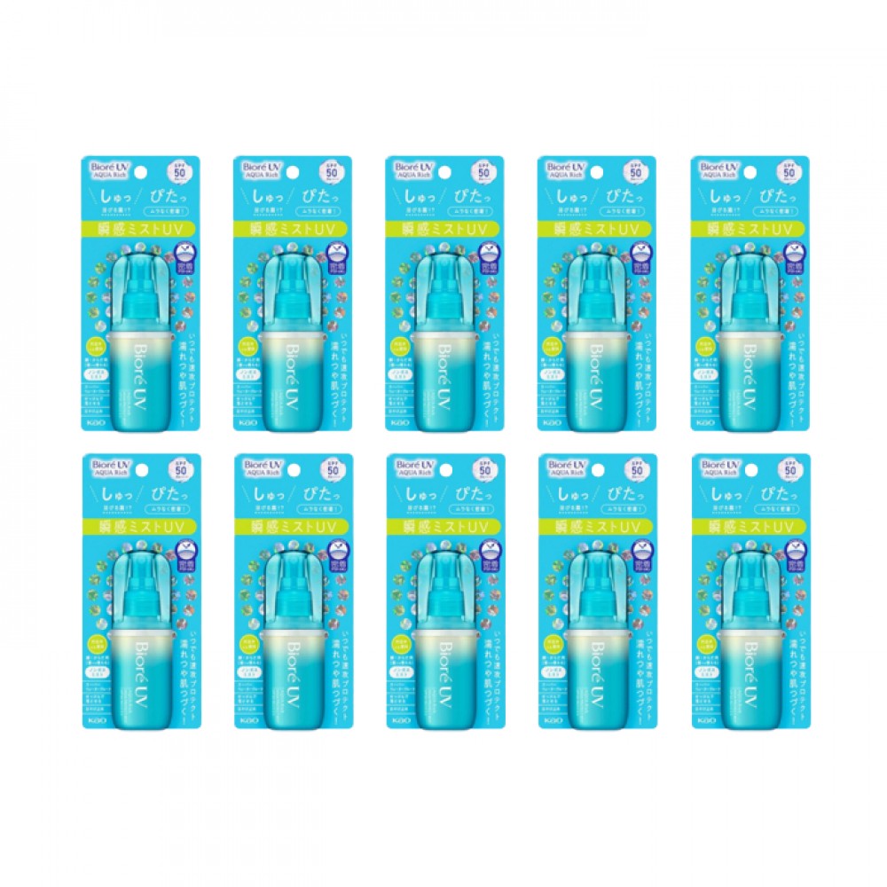 Kao - Biore UV Aqua Rich Aqua Protect Mist SPF50 PA++++ - 60ml (10ea) Set