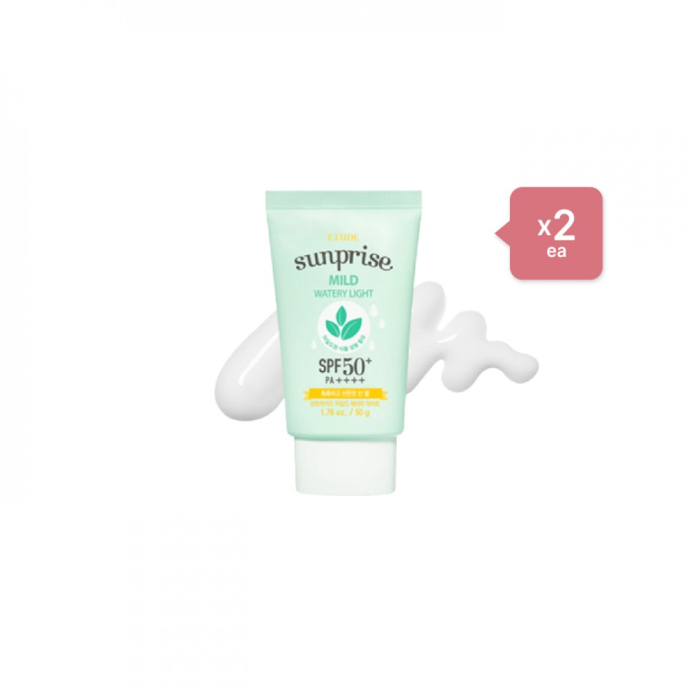 ETUDE - Sunprise Mild Watery Light Sunscreen SPF 50+ PA++++ - 50g (2ea) Set