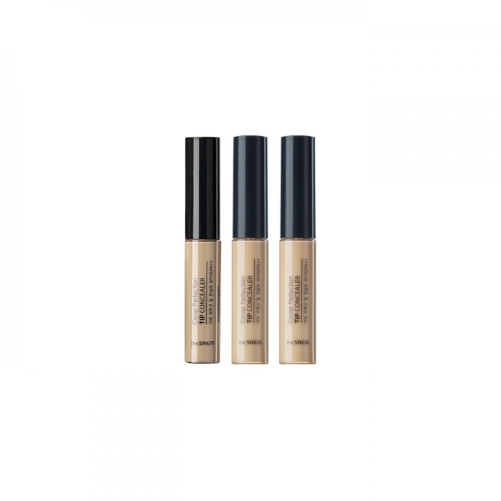 The Saem - Cover Perfection Tip Concealer - 01 Clear Beige (1ea) + Peach Beige (1ea) + Green Beige (1ea)