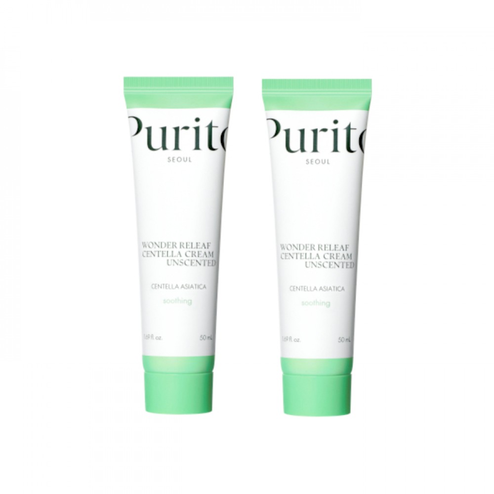 Purito SEOUL - Wonder Releaf Centella Cream Unscented - 50ml (2ea) Set