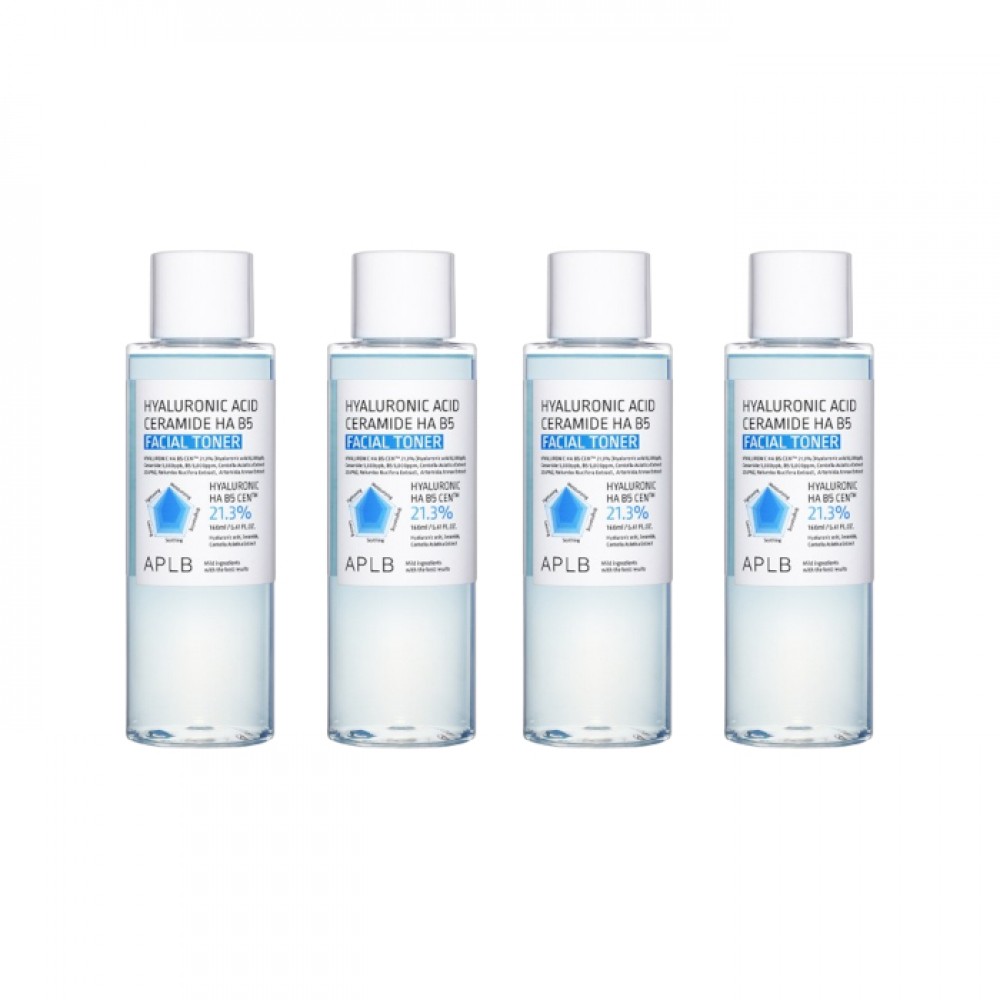 APLB - Hyaluronic Acid Ceramide HA B5 Facial Toner - 160ml (4ea) Set