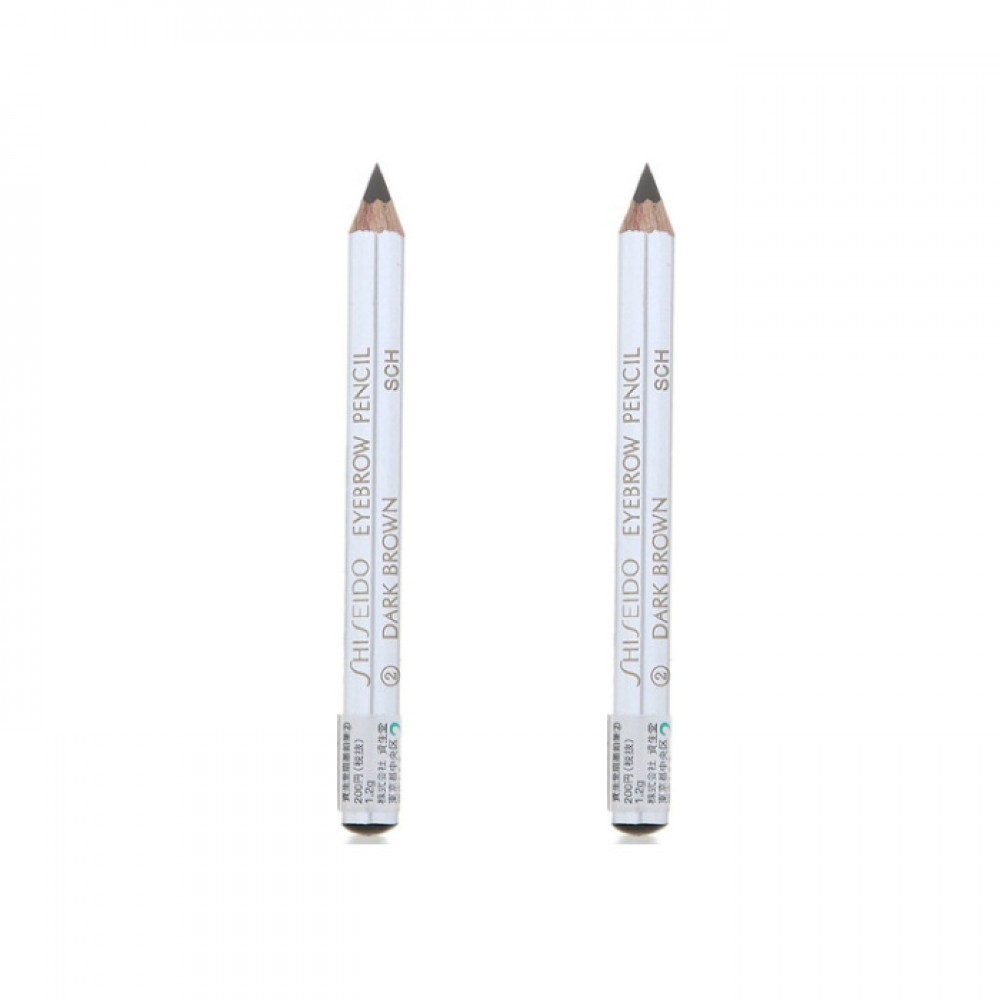 Shiseido - Eyebrow Pencil - 02 Dark Brown (2ea) Set
