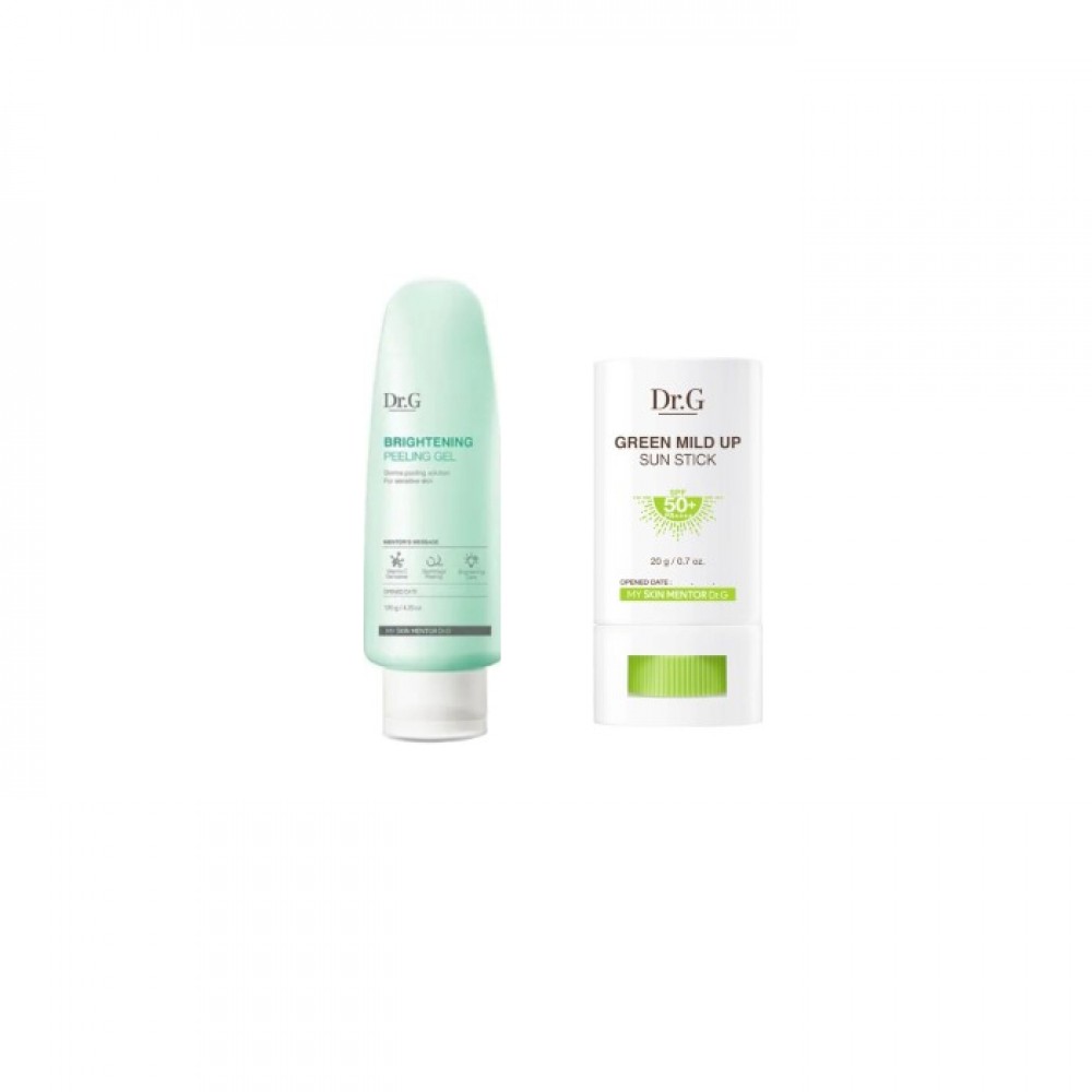 Dr.G Green Mild Up Sun Stick SPF50+ PA++++ - 20g (1ea) + Brightening Peeling Gel (New) - 120g (1ea) set