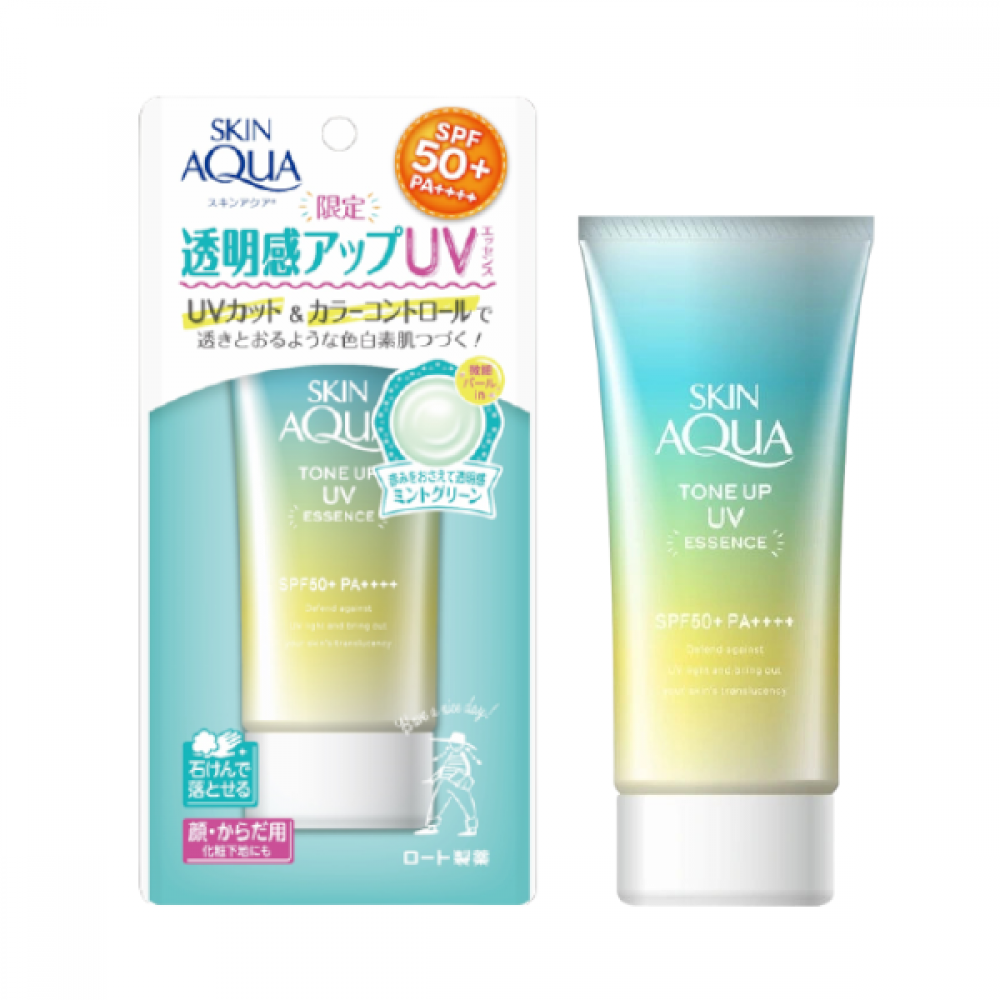 Rohto Mentholatum - Skin Aqua Tone Up UV Essence Green SPF50+ PA++++ - 80g