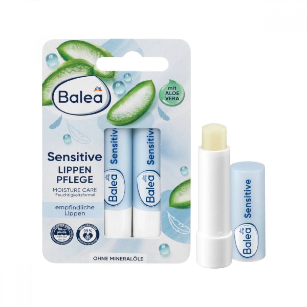 Balea - Lippenpflege Sensitive Duopack - 4.8g x 2