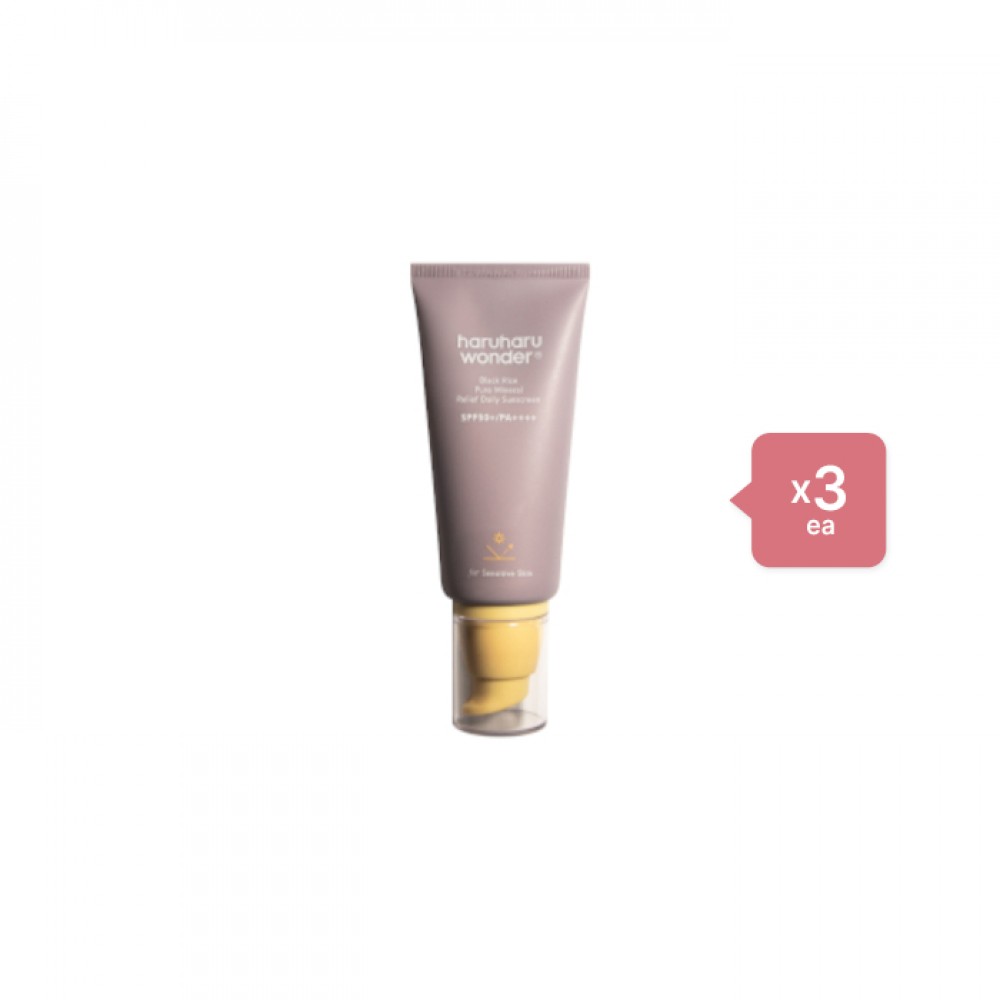 haruharu wonder - Black Rice Pure Mineral Relief Daily Sunscreen SPF50+ PA++++ - 50ml (3ea) Set