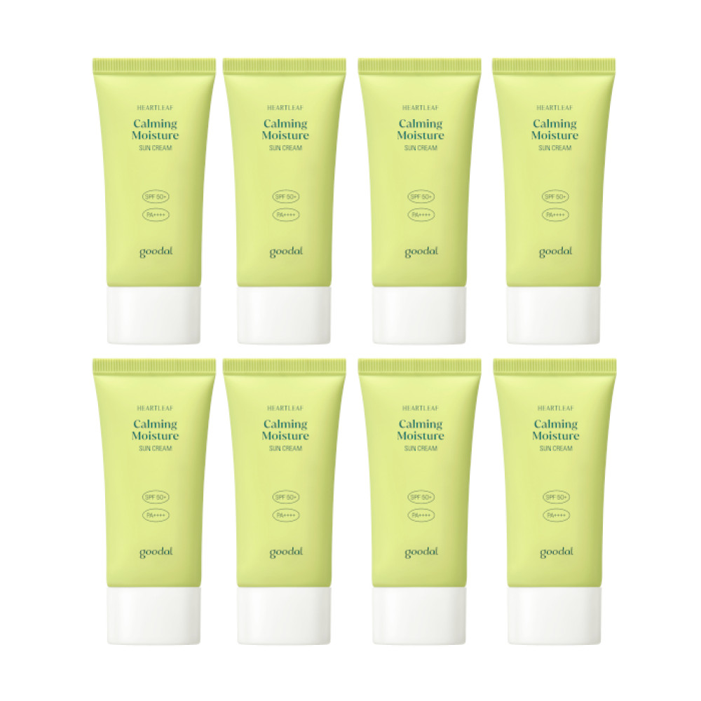 Goodal - Heartleaf Calming Moisture Sun Cream SPF50+ PA++++ - 50ml (8ea) Set (New)