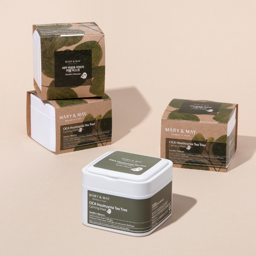 Mary&May - CICA Houttuynia Tea Tree Calming Mask - 30pcs/400g