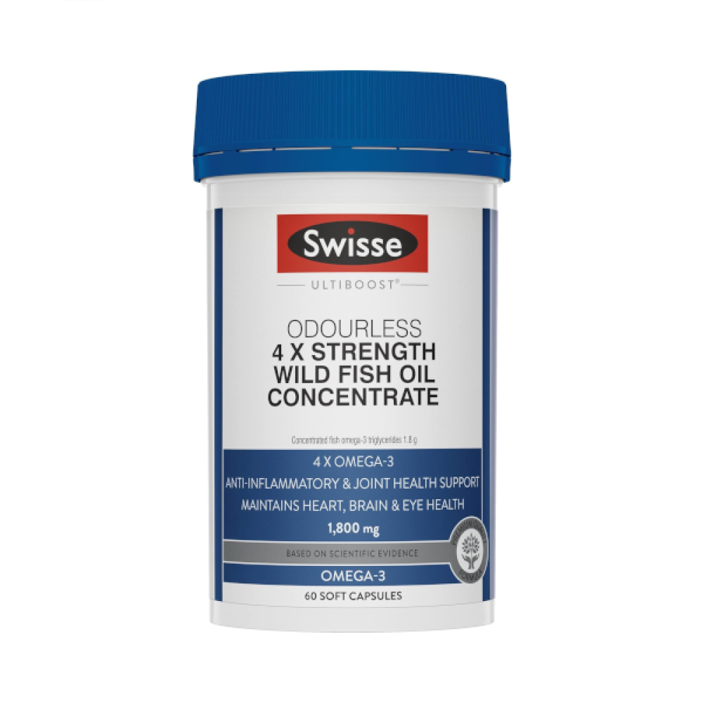 Swisse - 4 X Strength Wild Fish Oil Concentrate - 60 Capsules