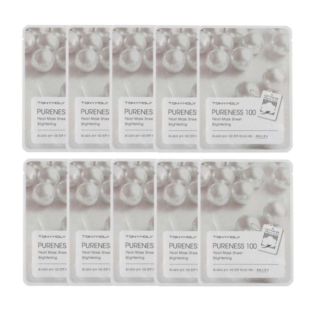 TONYMOLY - Pureness 100 Mask Sheet - Pearl (10ea) Set