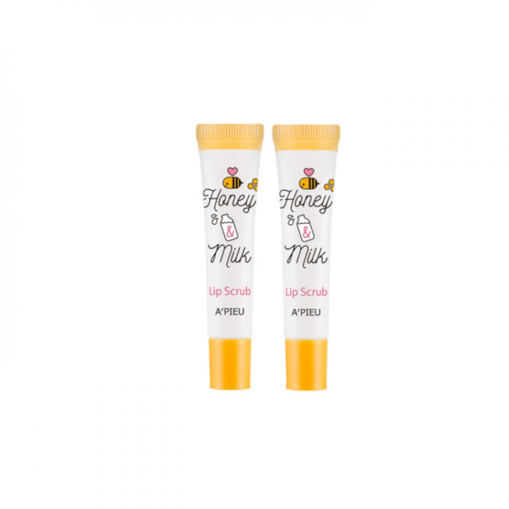 A'PIEU Honey & Milk Lip Scrub - 8ml (2ea) Set