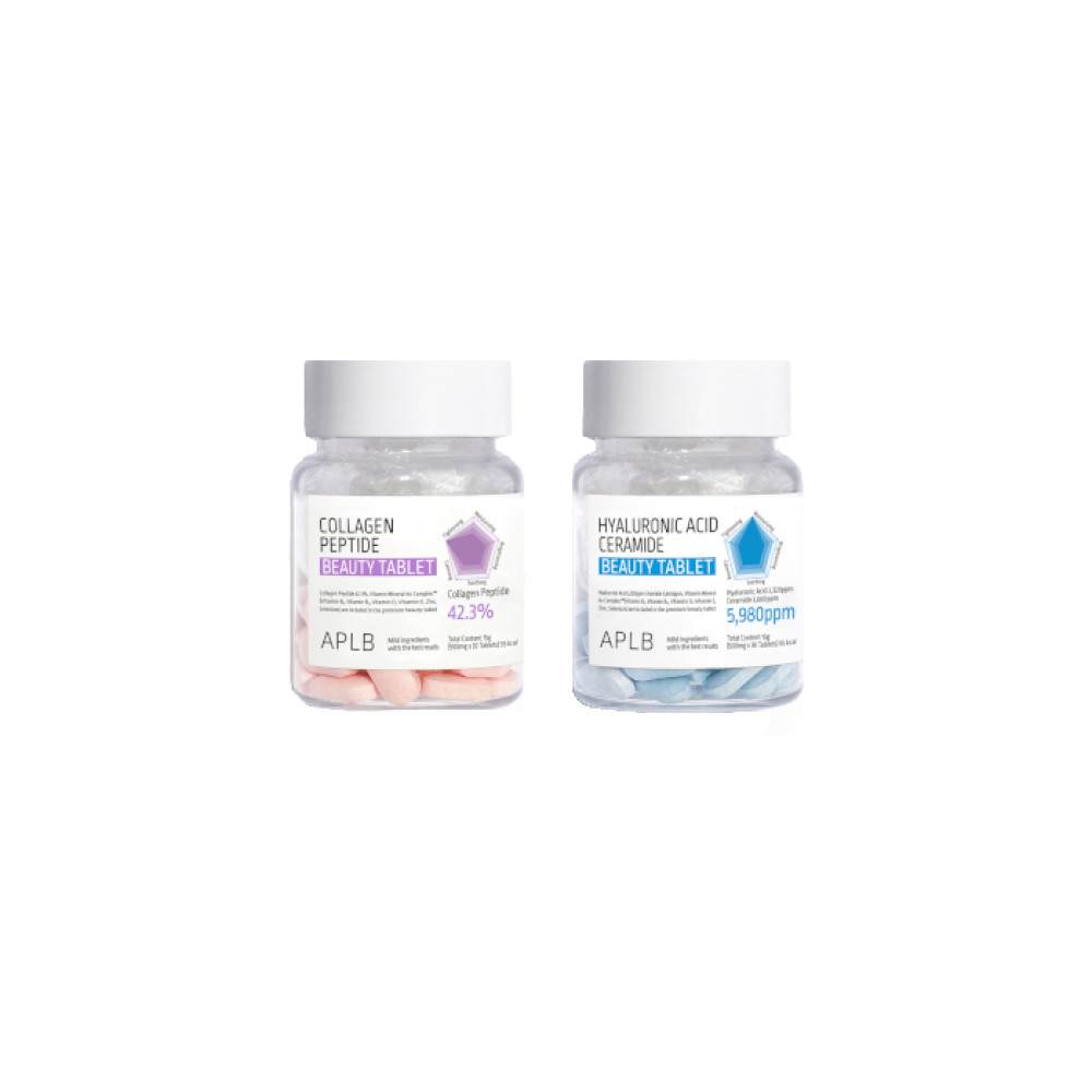 APLB - Hyaluronic Acid Ceramide & Collagen Peptide Beauty Tablet - (30ea*2pcs) Set