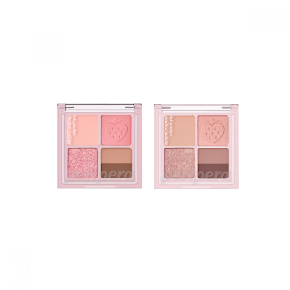 peripera - Ink Pocket Shadow Palette (Soft Berry Edition) - 1.6 g x 3, 1.3 g x 1