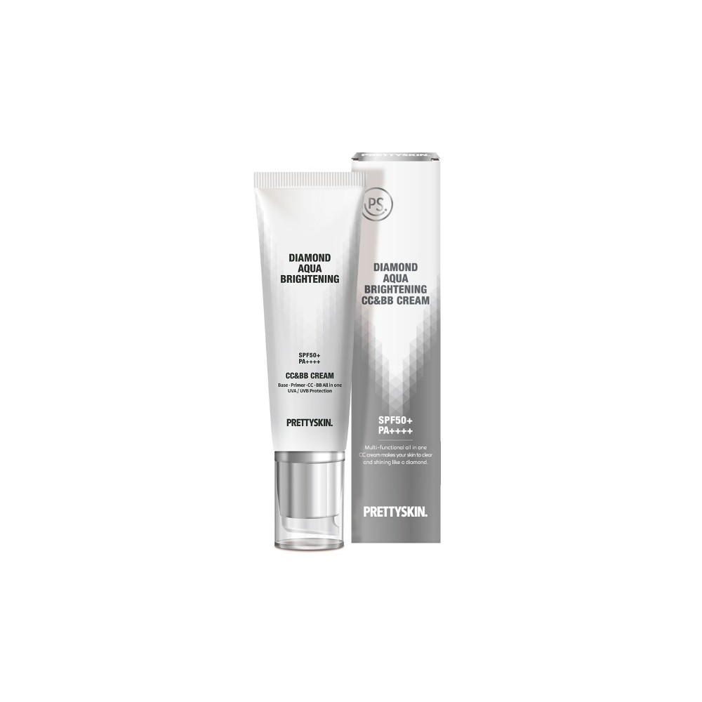 PRETTYSKIN - Diamond Aqua Brightening CC & BB Cream - 50g
