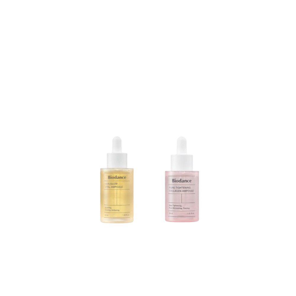 Biodance - Pore Tightening Collagen Ampoule - 50ml + Skin Glow Vital Ampoule - 50ml Set