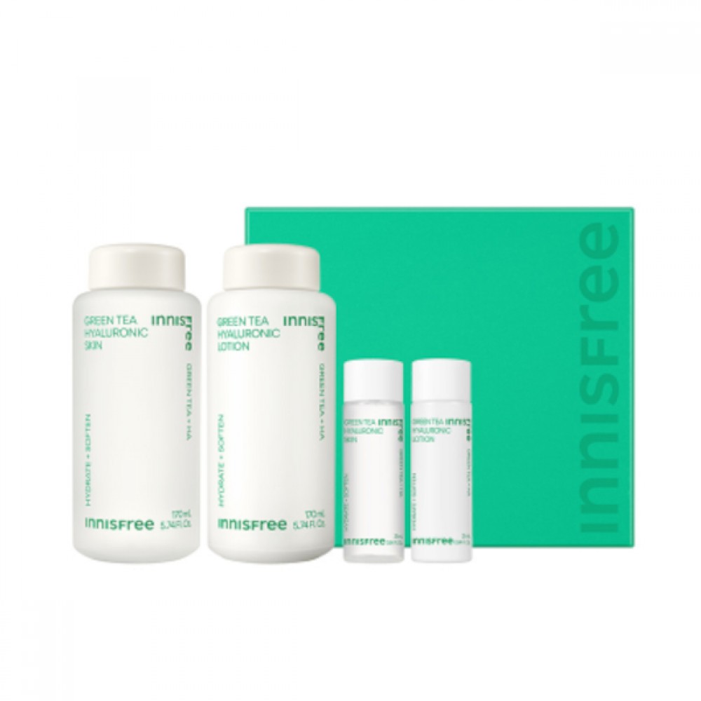 innisfree - Green Tea Hyaluronic Skin Care 2ea Set - 1Set (4items)