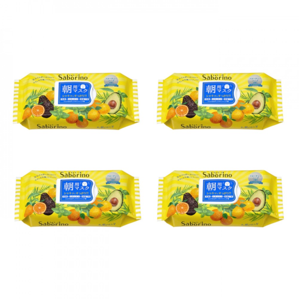 BCL - Saborino Morning Mask - Fruity Herbal - 32pc (4ea) Set