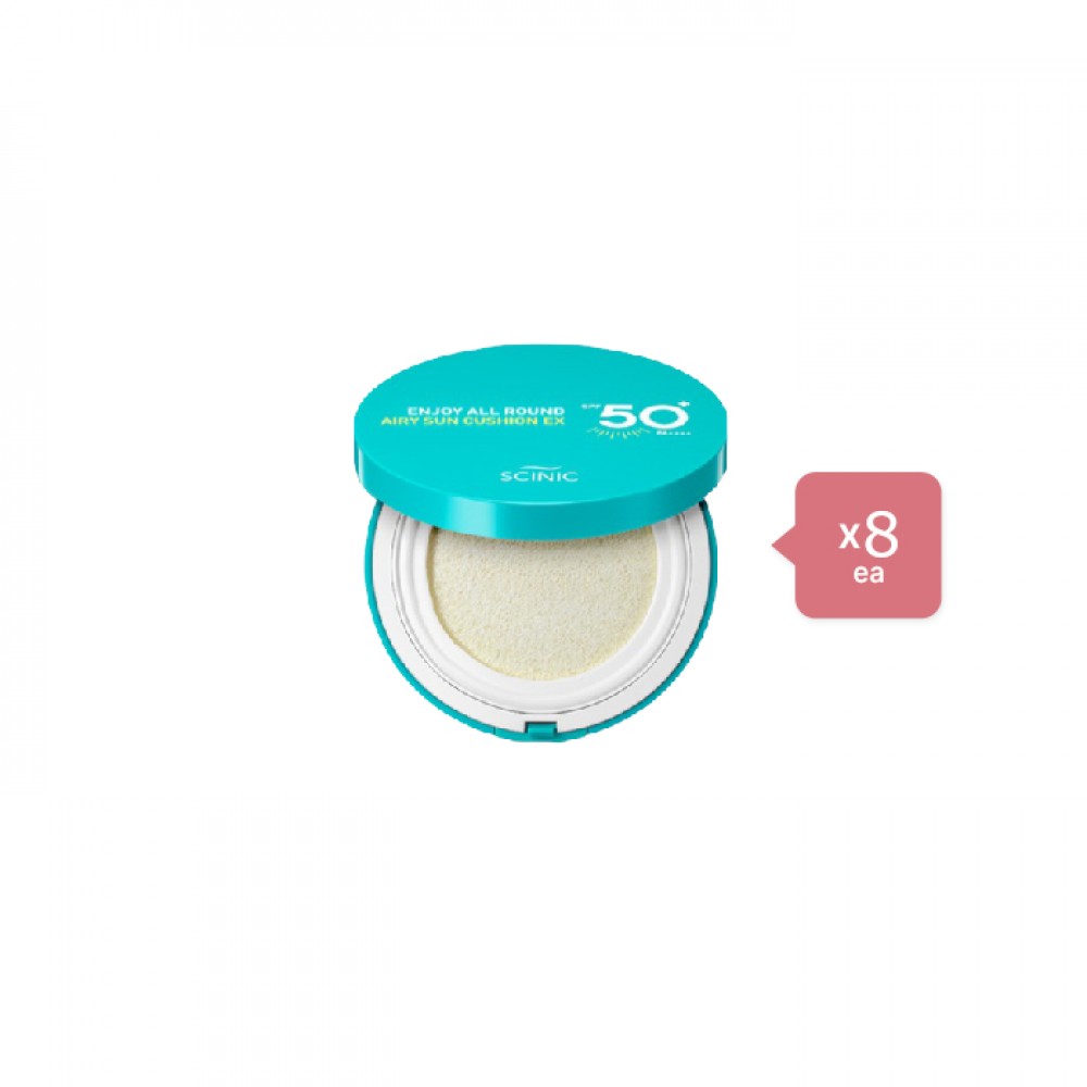 SCINIC Enjoy All Round Airy Sun Cushion EX SPF50+ PA++++ - 25g (8ea) Set