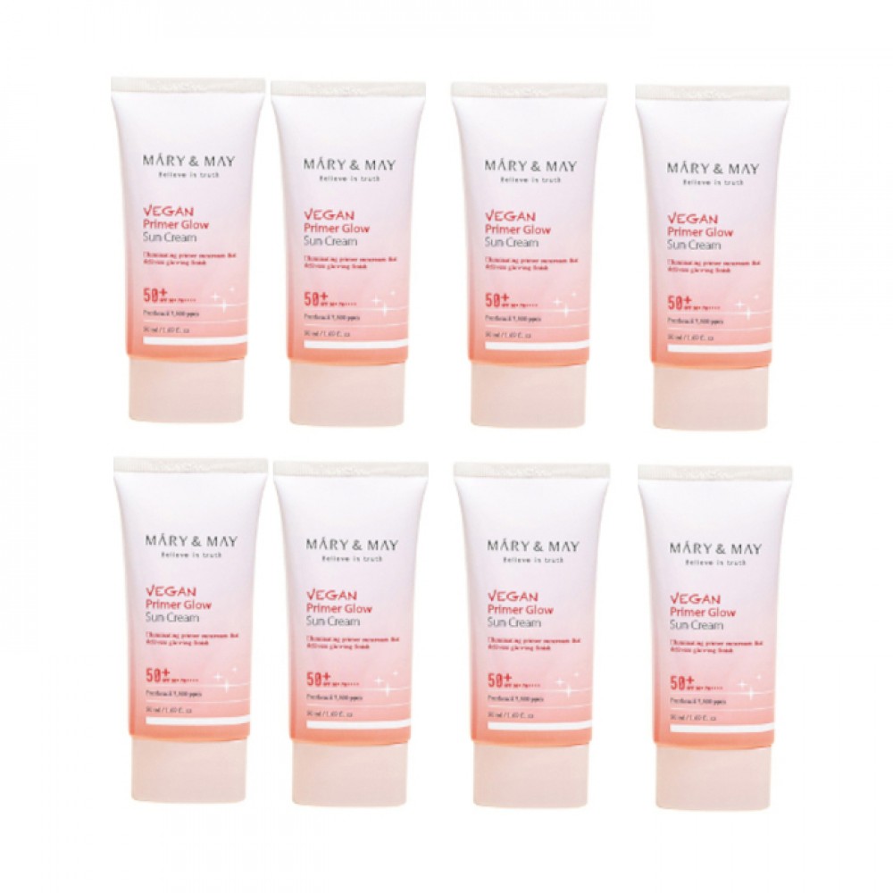 Mary&May - Vegan Primer Glow Sun Cream SPF50+ PA++++ - 50ml (8ea) Set