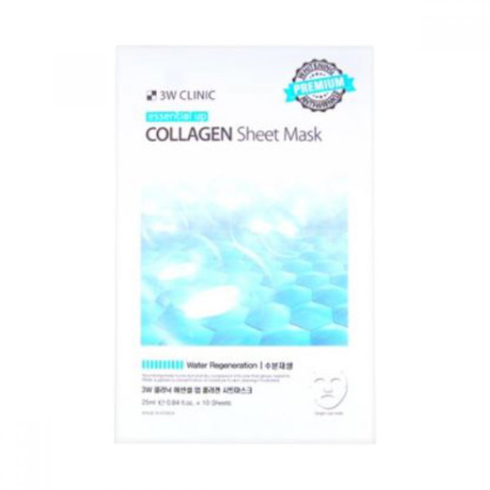 3W Clinic - Collagen Essential Up Sheet Mask - 1pack (10pcs)