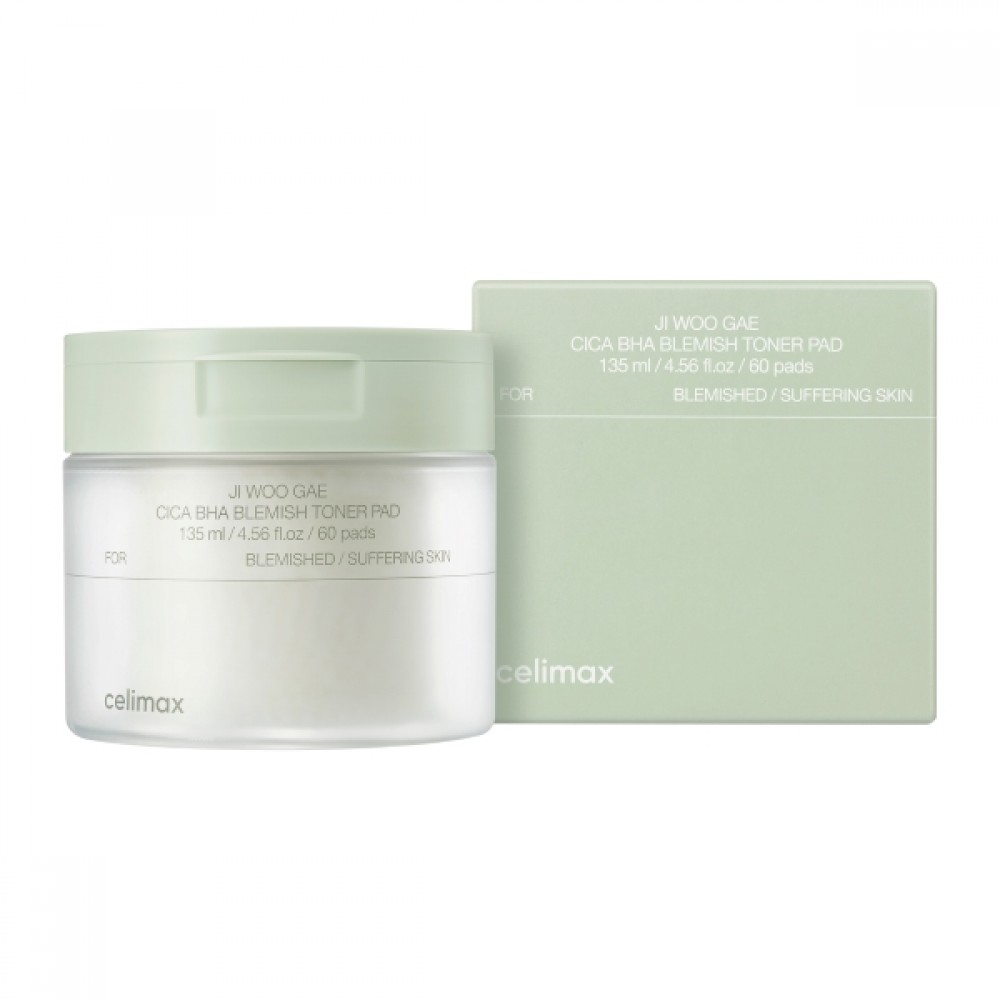 CELIMAX - Ji Woo Gae Cica BHA Blemish Toner Pad - 170ml/60pcs