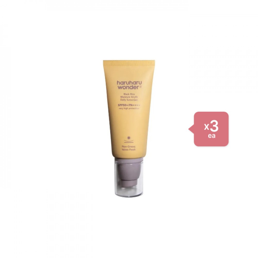 haruharu wonder - Black Rice Moisture Airyfit Daily Sunscreen SPF50+ PA++++ - 50ml (3ea) Set