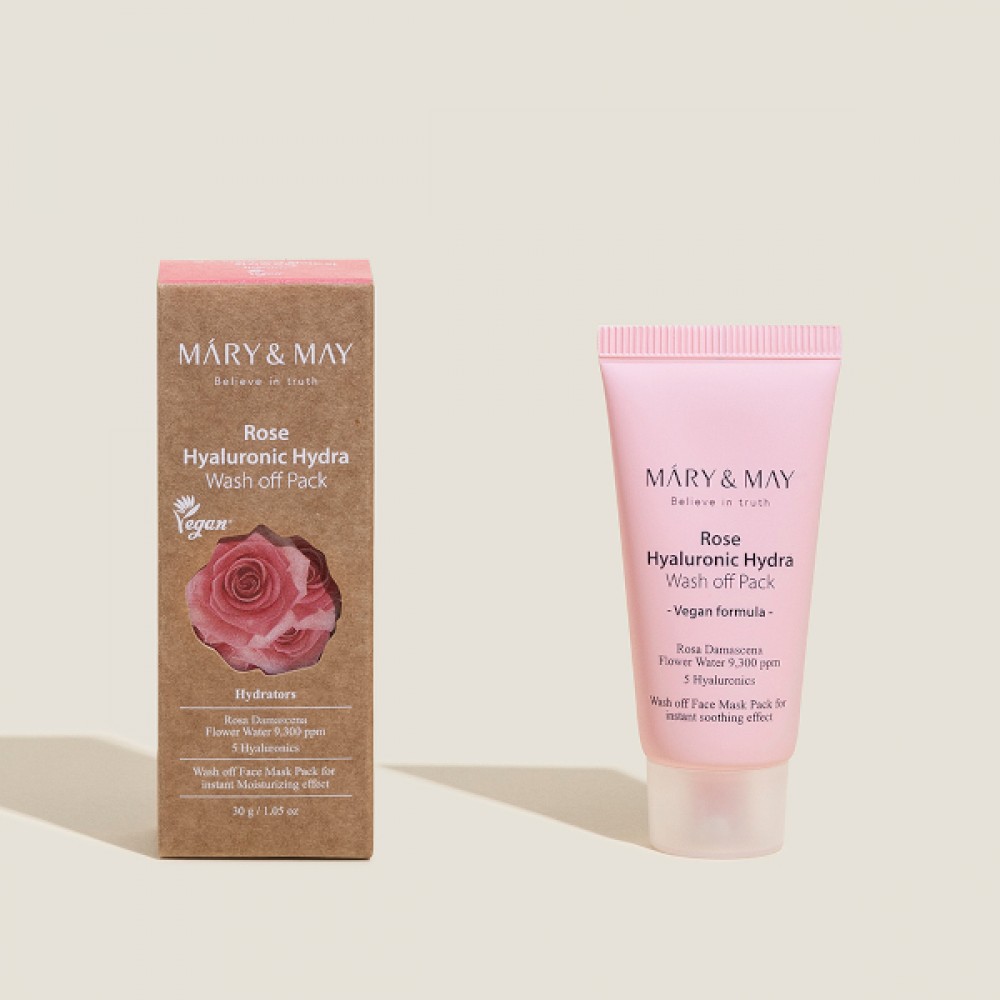 Mary&May - Rose Hyaluronic Hydra Wash Off Pack - 30g