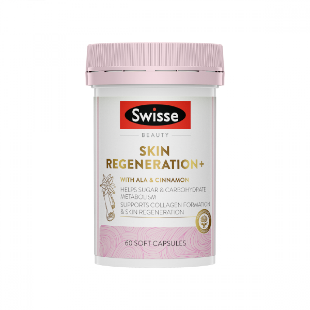 Swisse - Skin Regeneration+ with ALA & Cinnamon - 60 Capsules