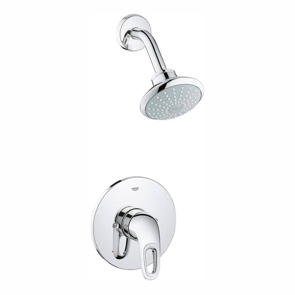 Grohe Eurostyle 1-Handle Pressure Balance Valve Only Trim Kit in Starlight Chrome (Valve Sold Separately) 35060003