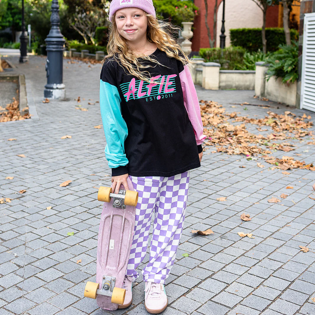 Grape Checker Pants