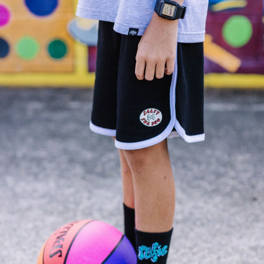 Black Salty Sea Dog Shorts