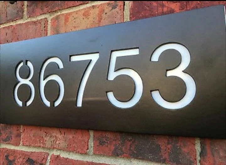 Big House Address Plaque