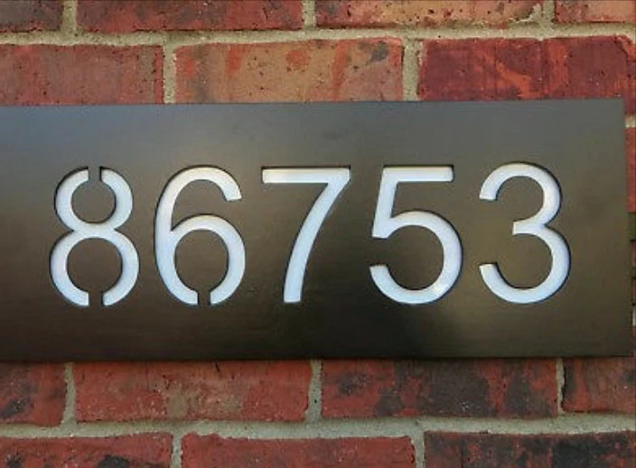 Big House Address Plaque