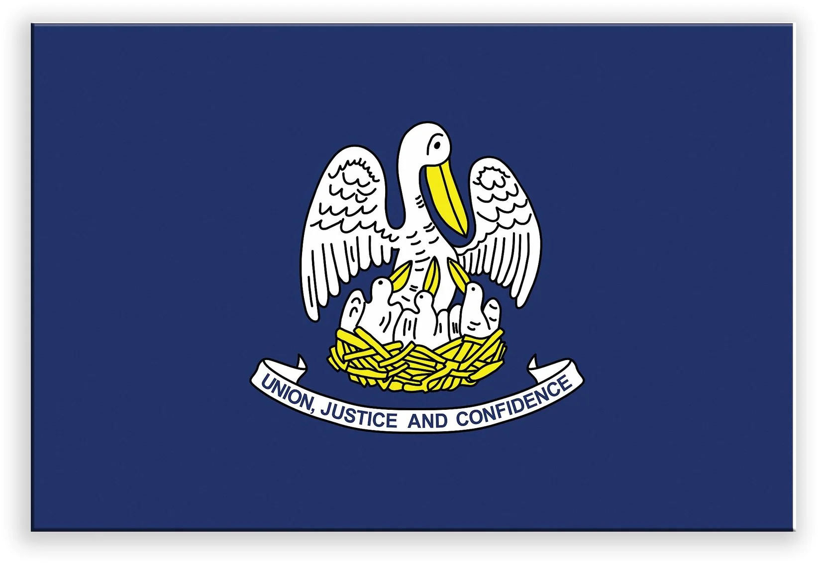 Louisiana State Metal Flag