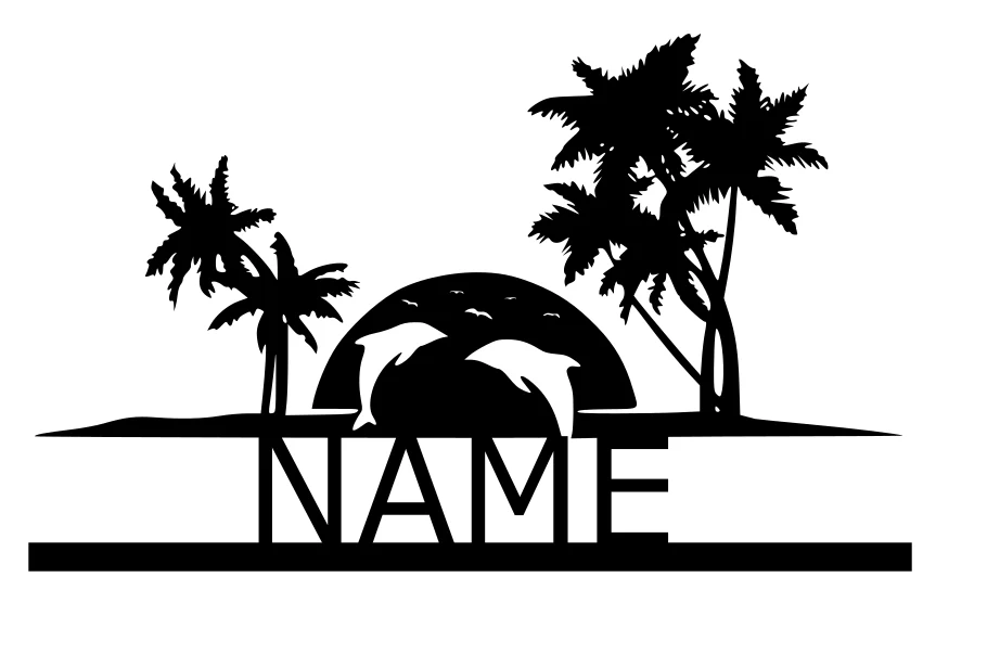 Dolphin Beach- Monogram
