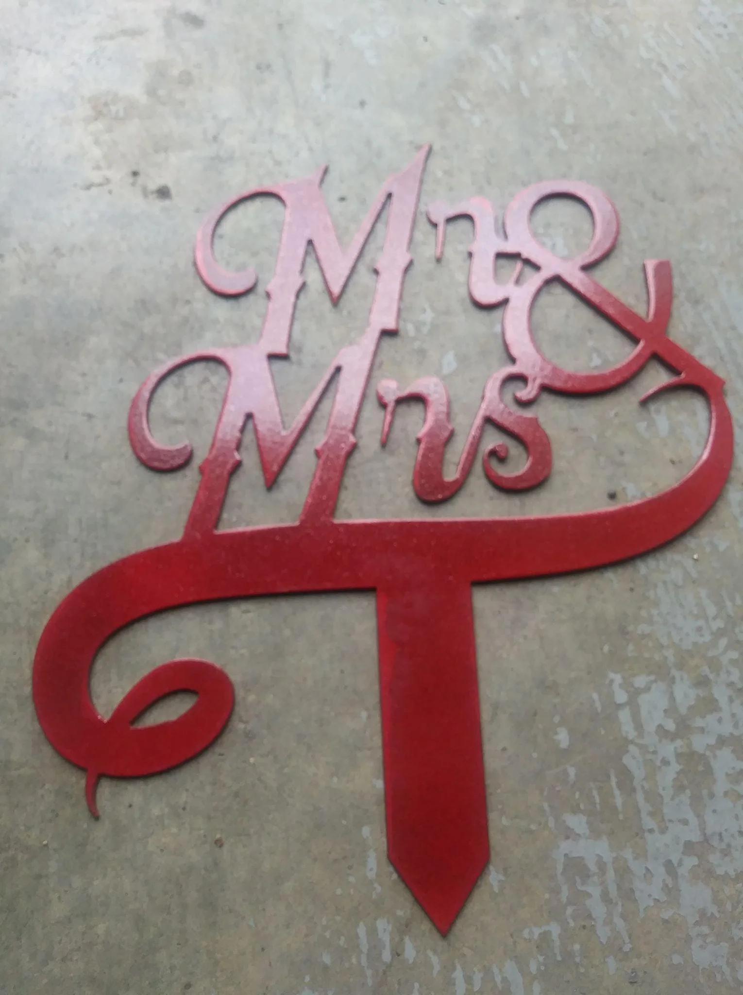 Mr & Mrs Cake Topper
