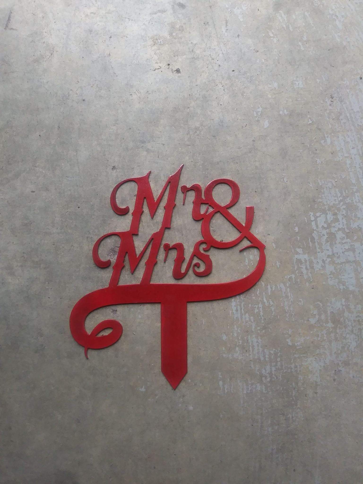 Mr & Mrs Cake Topper