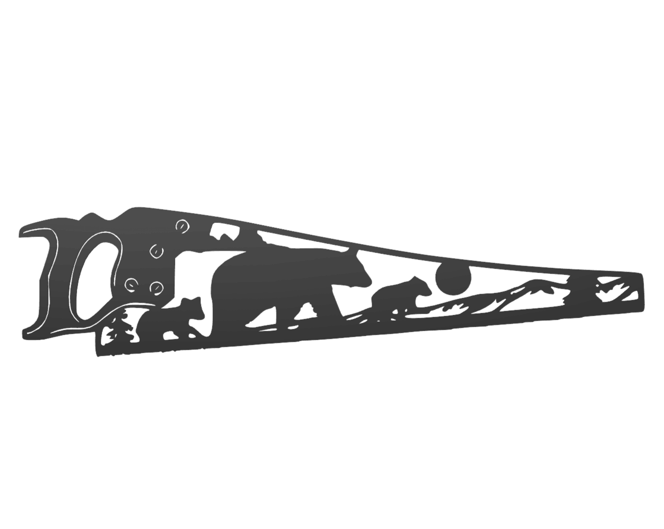Bear Mountain Scene- Saw Blade