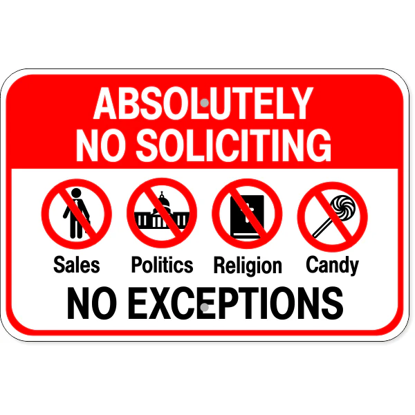 NO SOLICITING SIGNS