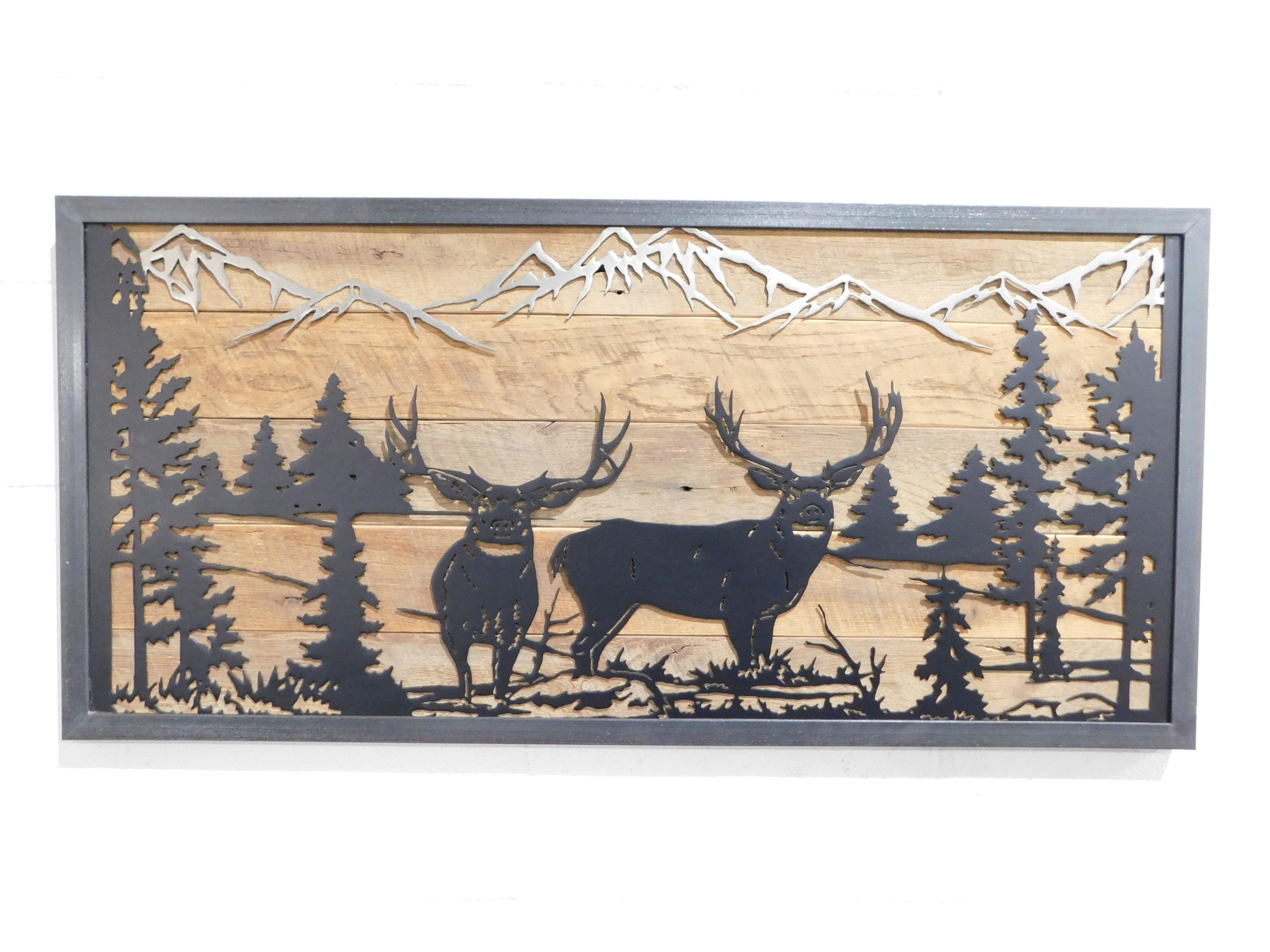 Mountain Deer Scene