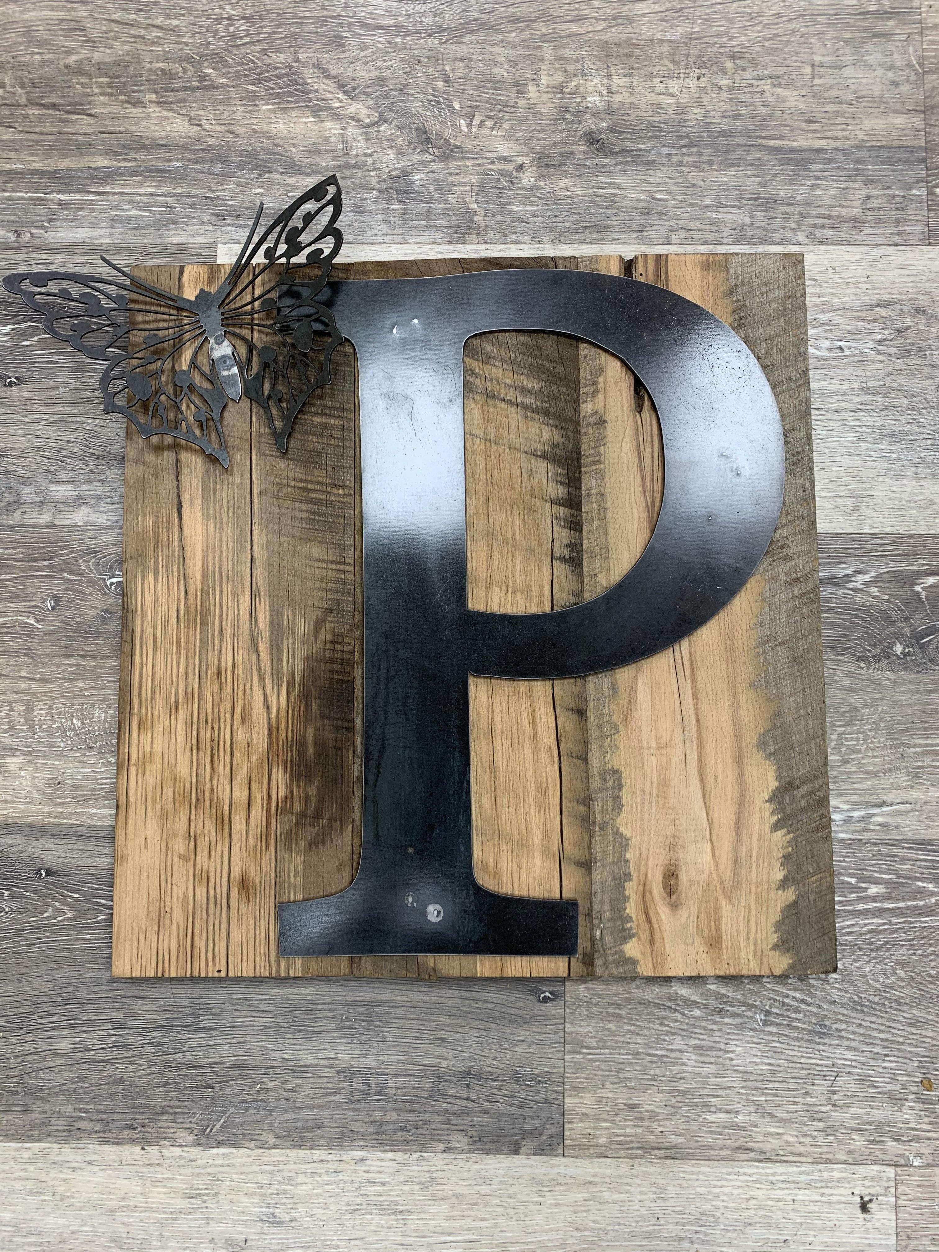 Wooden Metal Inital