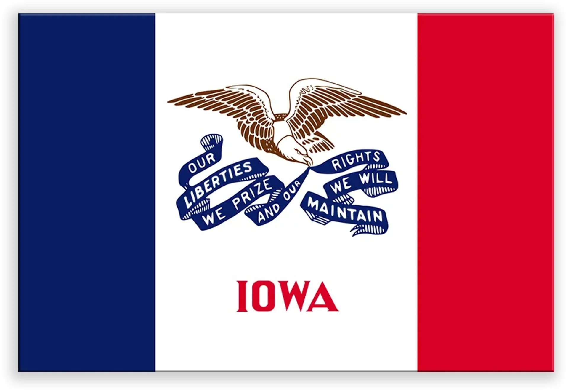 Iowa State Metal Flag