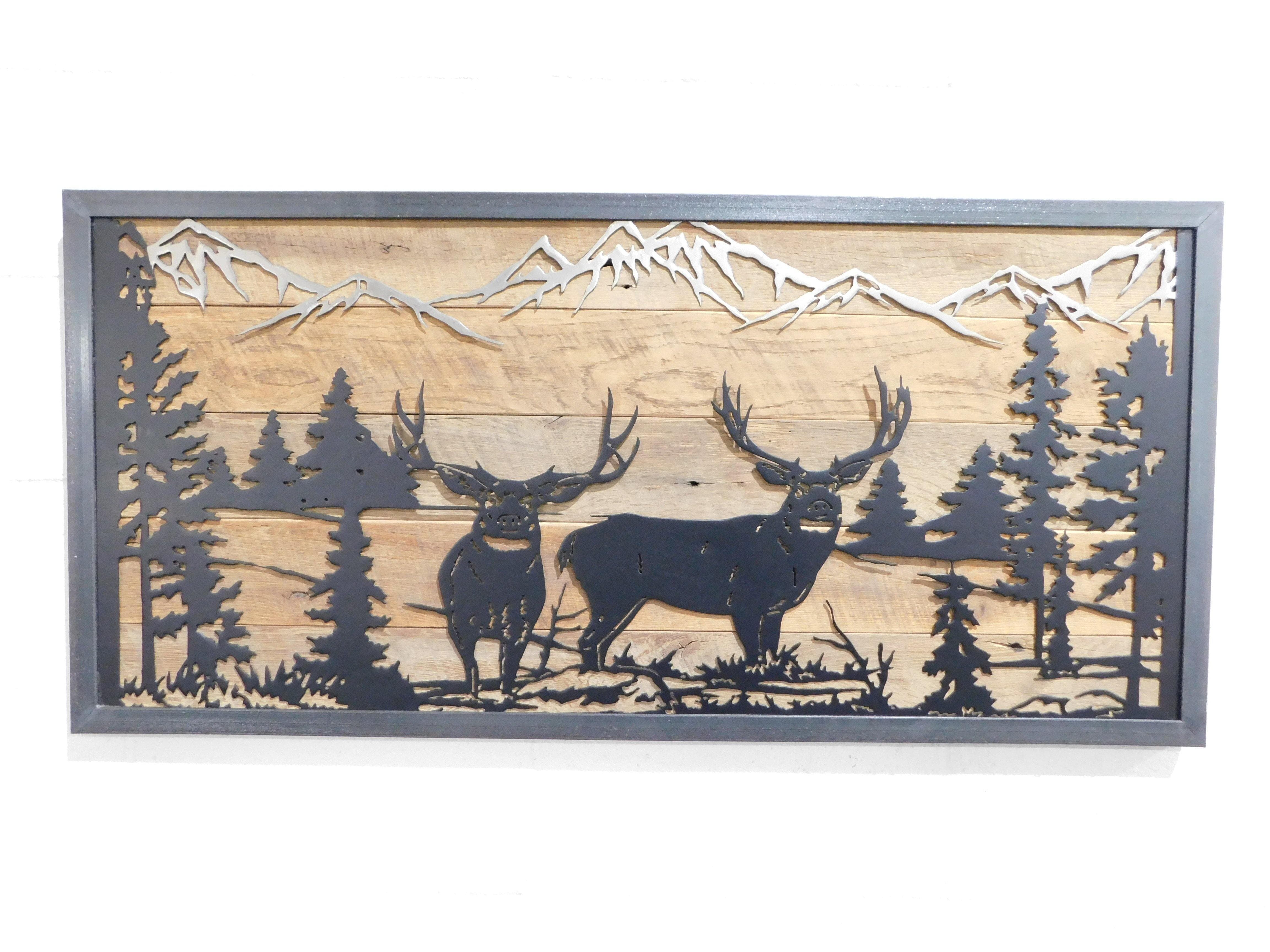 Mountain Deer Scene