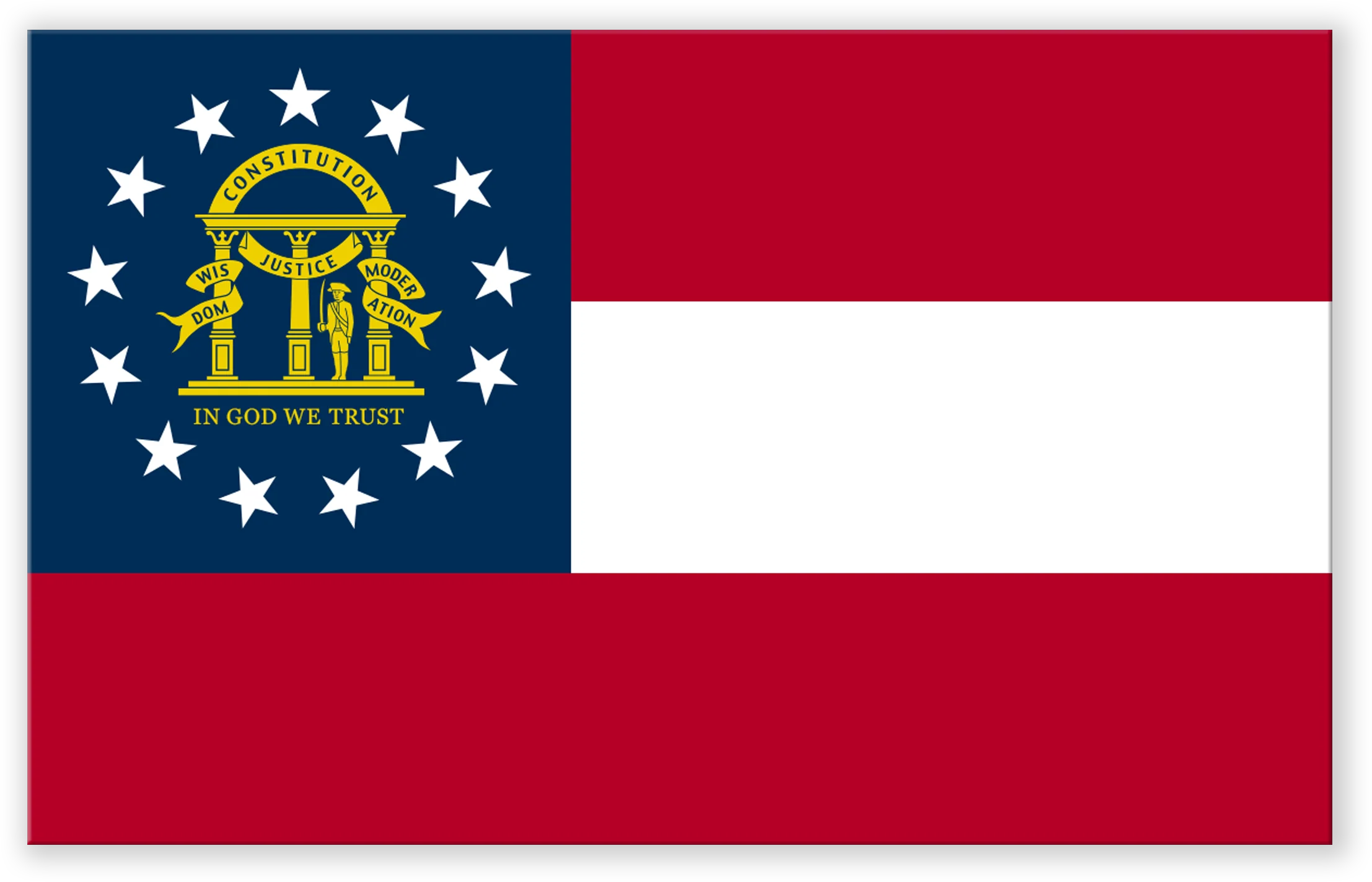 Georgia State Metal Flag