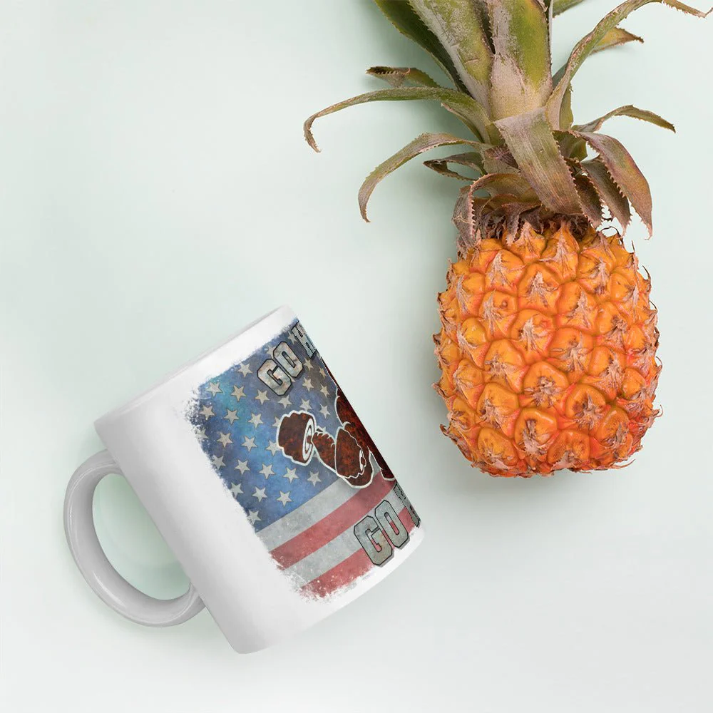 White glossy mug