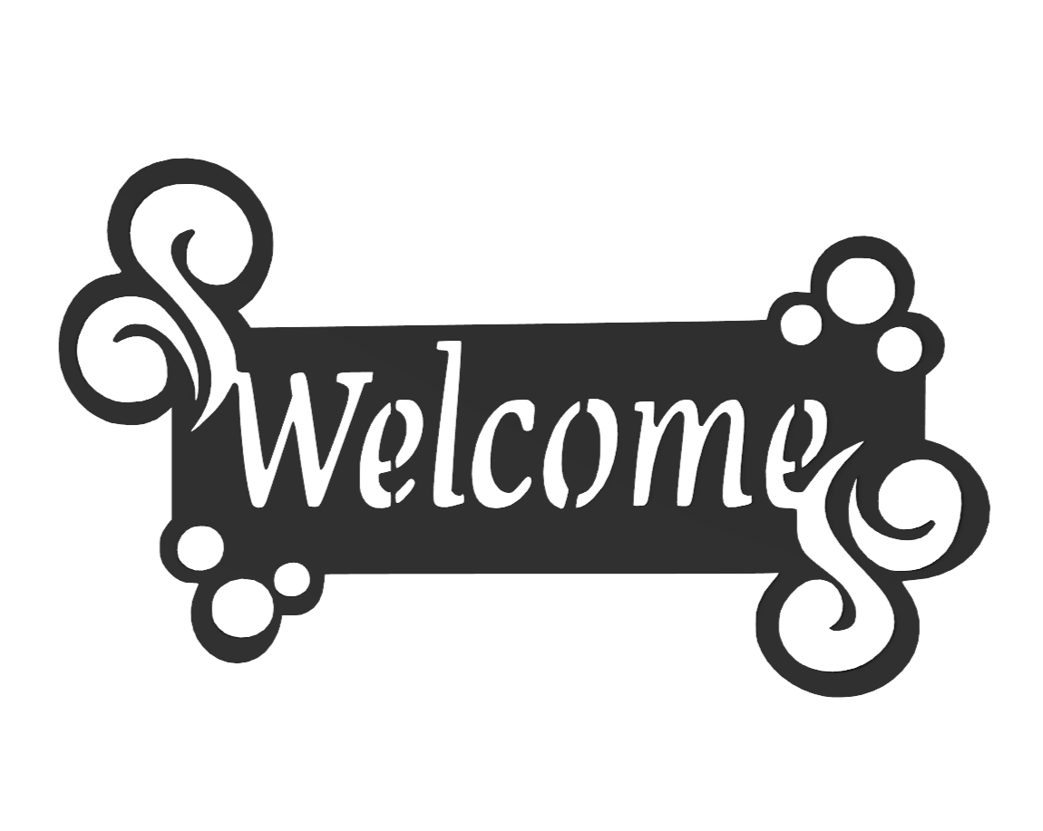 Fancy Welcome Sign