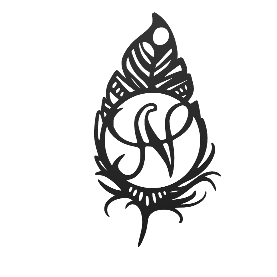 Feather Initial Monogram