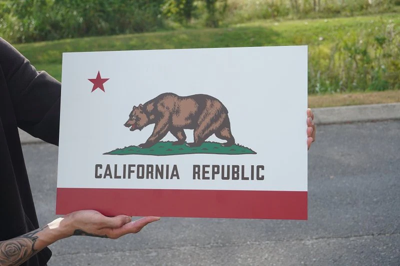 California State Metal Flag