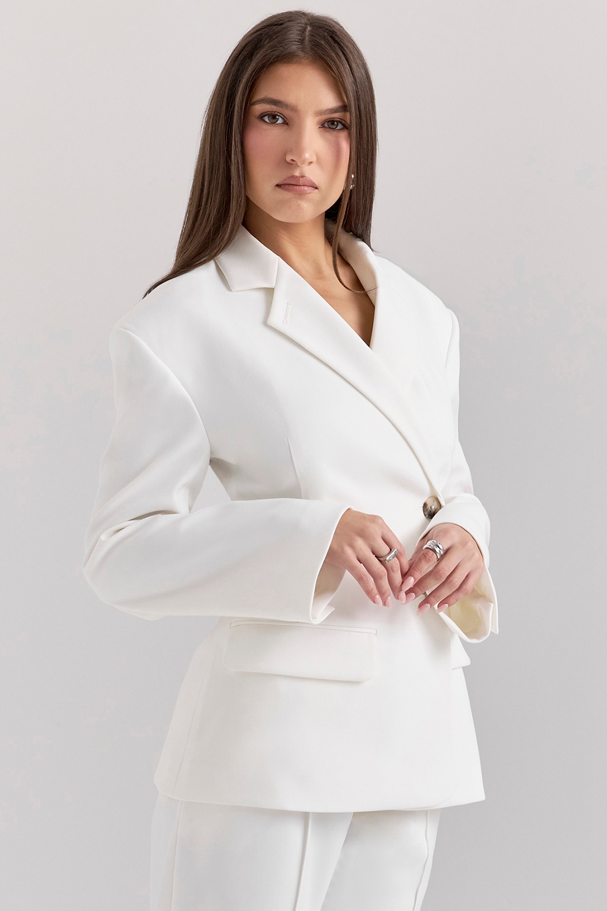 White Hourglass Blazer