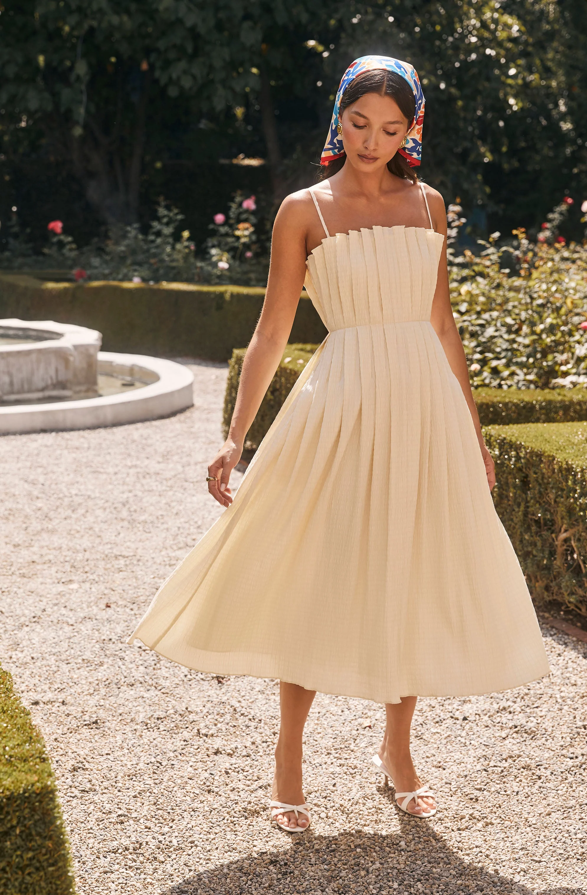 Sunny Pleated Midi Dress